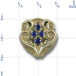 80968 Sapphire Bracelet Slide 